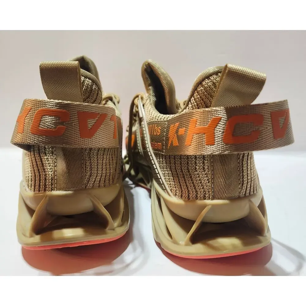 HCYTD MS080 Mens 6.5 Safety Toe Work Shoes Gold Orange Sneakers New Box